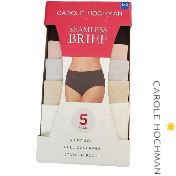 Carole Hochman | Ladies' Seamless Brief | 5-pack | Basic Multi | Open box - Picture 1 of 3